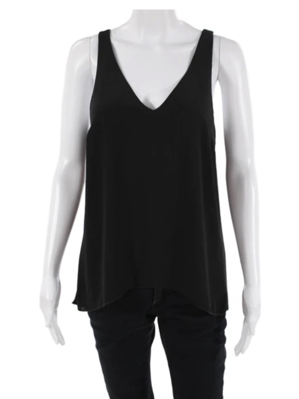 Veronica M Black V-Neck Sleeveless Top